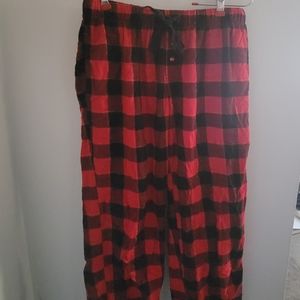 Extra Small Red and Black Plaid Pajama Pants